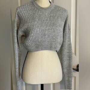Urban Outfitters Cropped Dolman Sleeve Grey Sweater Size XS